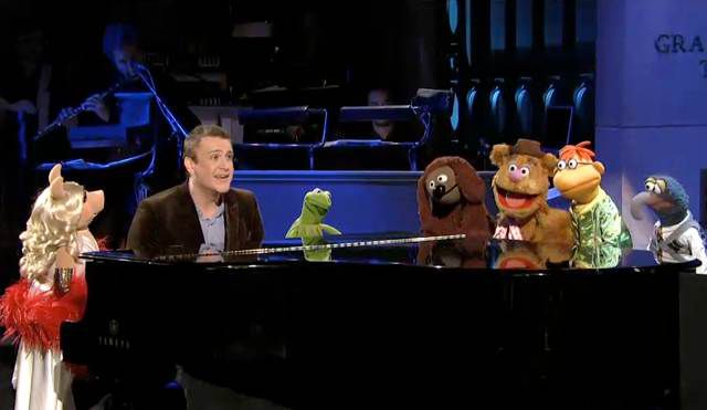 Jason Segal was joined by the Muppets during his monologue, but was upset when the Muppets sang about hosting the show with him:
